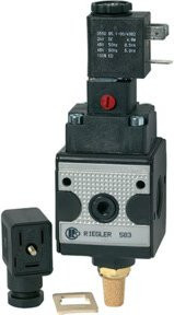 Riegler Schaltventil multifix 3/2-Wegeventil 24 V DC BG 3 G 1/2 Schwarz - Bild 1