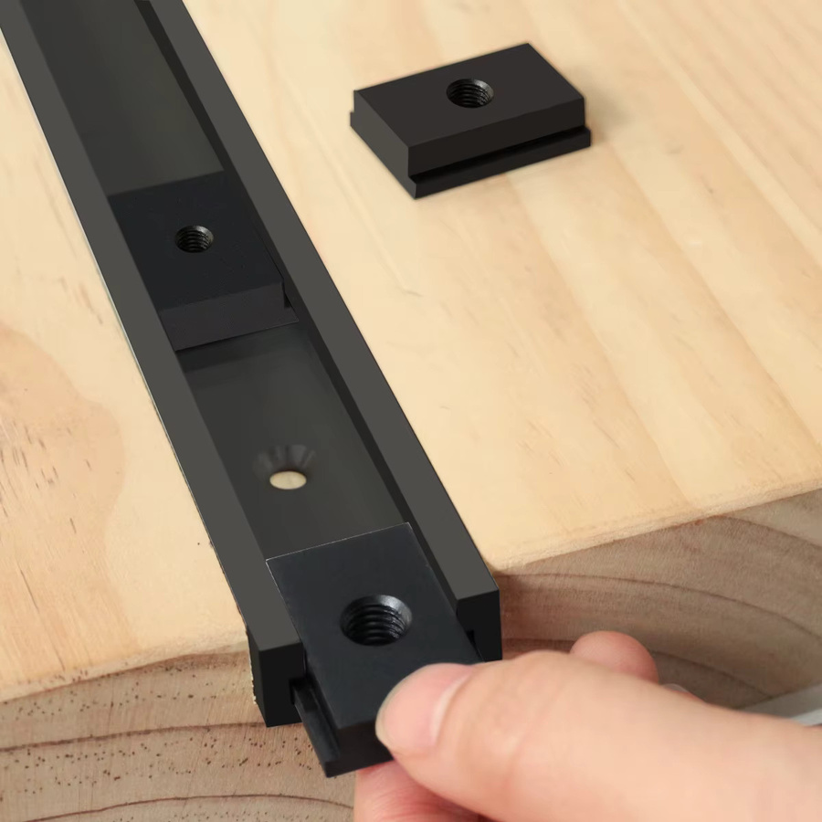 FNICEL T-Track Gehrungsschablone mit T30 Nut für Holzbearbeitung und Tischsäge, Breite: 40 cm bis 50 cm - Bild 2