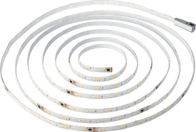 LIVARNO RGB LED-Band, weiß, 3 m, dimmbar mit Fernbedienung und selbstklebender Montage - Bild 1