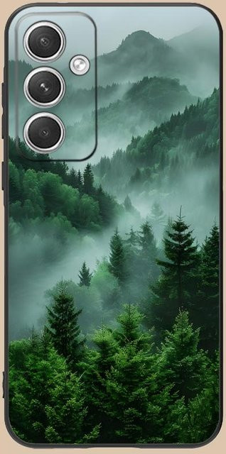 Bergwald Handyhülle für Samsung Galaxy S26 S25 S24 S23 S22 S21 S20 Note20 Plus FE Ultra in Grün mit buntem Design - Bild 1
