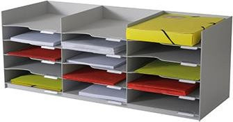 Paperflow Formularbox easyOffice 535.02 stapelbare Dokumentenbox mit 15 Fächern in Grau - Bild 1