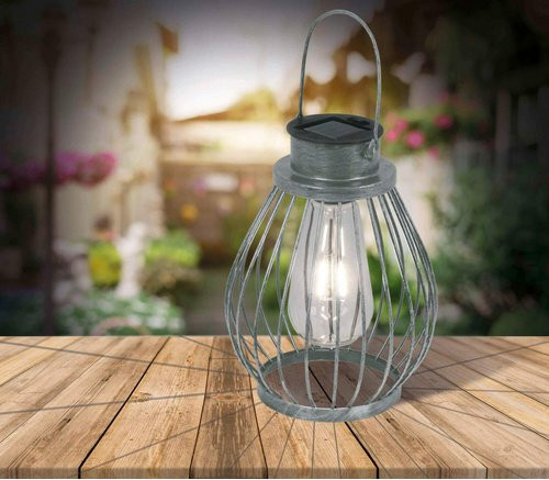 Näve LED-Solarleuchte IP44 in Silber, Höhe: 21,5 cm - Bild 2