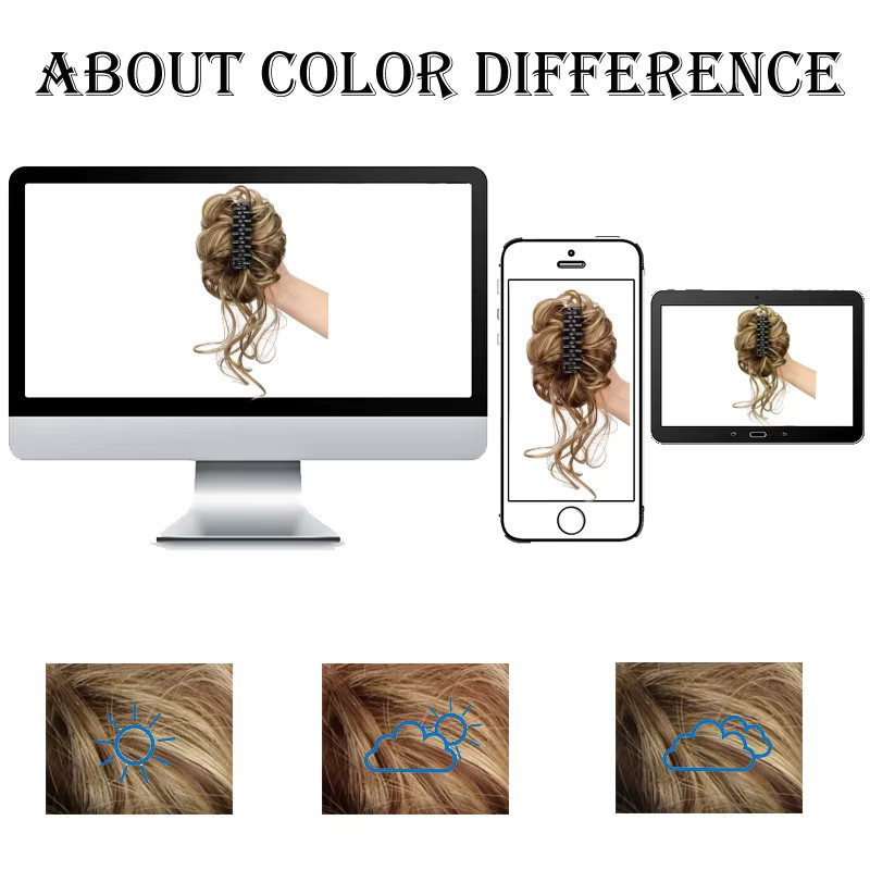 WIGSIN Messy Bun Haarverlängerung, Lockiges Haar, Damen - Bild 5