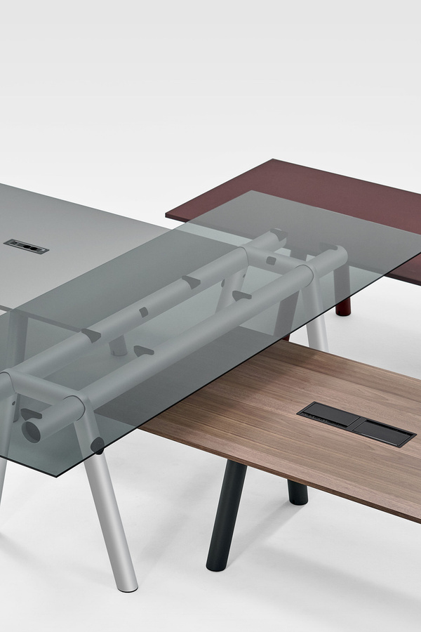 HAY Boa Tisch aus Glas und Aluminium in Transparent - Bild 1