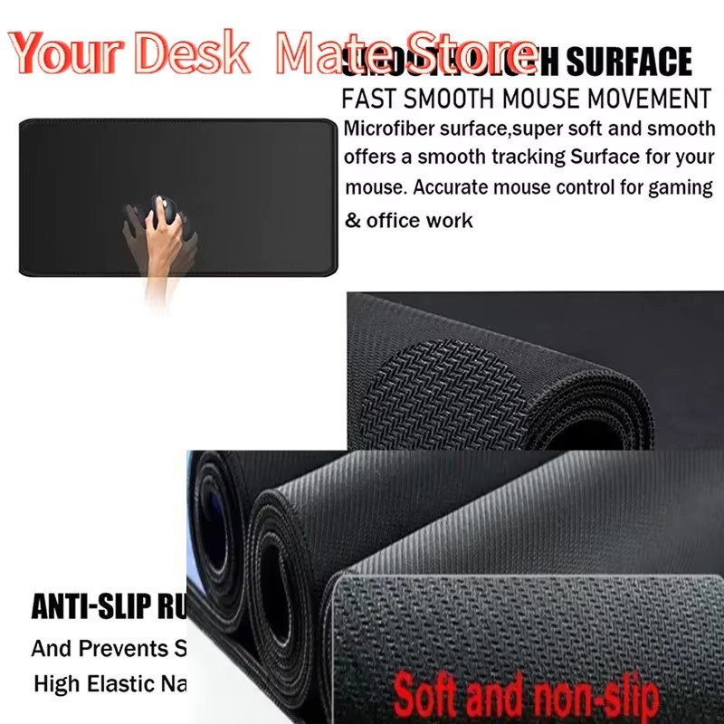Potdemiel Deskmat Schreibtischunterlage als Gamer Mousepad in Weiß und Schwarz, B/T: 90 x 40 cm - Bild 4