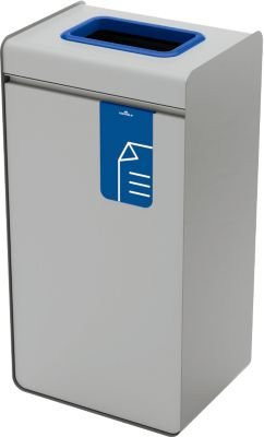 Durable Wertstoffsammler DURASORT für Papier mit farbigem Einwurf-Ring und Piktogramm, Volumen 55 l, blau-grau - Bild 1