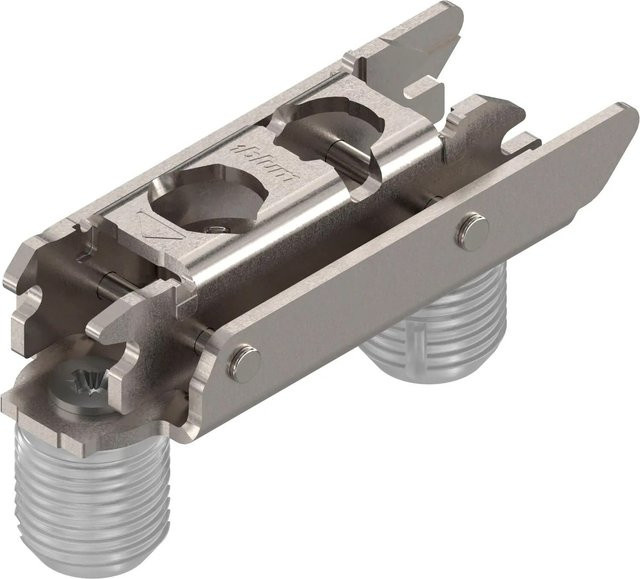 Blum Exzenter-Montageplatte Clip Gerade aus Stahl in Nickeloptik mit 3 mm Distanz - Bild 1