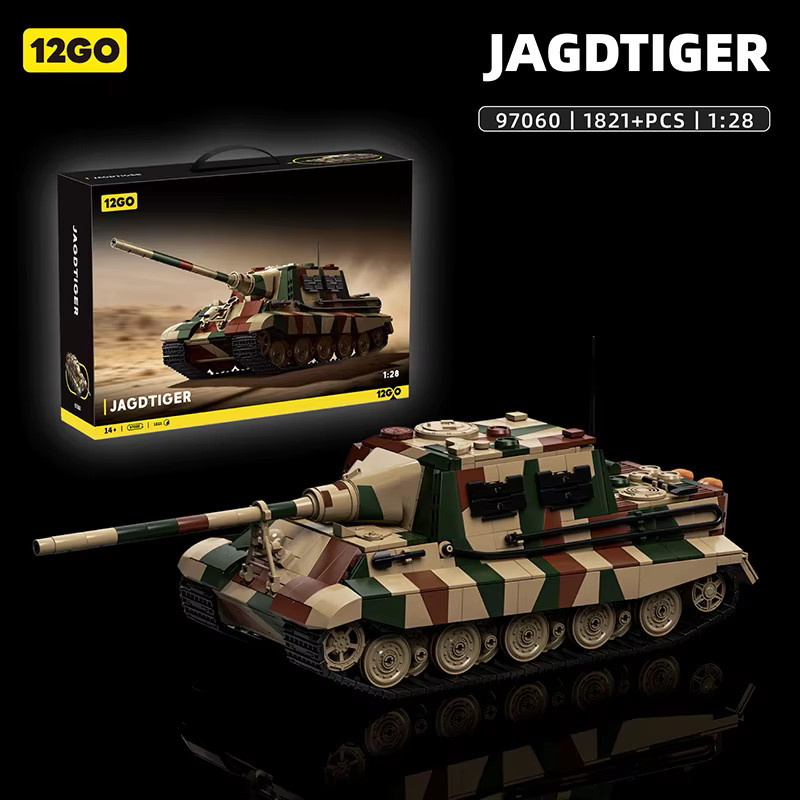 12GO Jagdtiger Panzer, Sammlermodell, 1:28, ab 14 Jahren - Bild 3