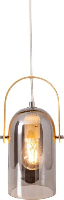 Näve Pendelleuchte Vidrio in Chrom und Silber mit transparentem Glas, E27, Durchmesser: 11,5 cm - Bild 1