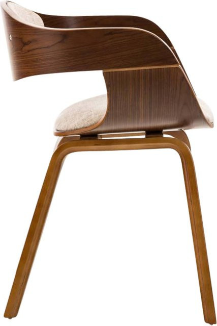 CLP 2er Set Esszimmerstühle Kingston ergonomisch mit umlaufender Rückenlehne und Holzgestell in Braun - Bild 1