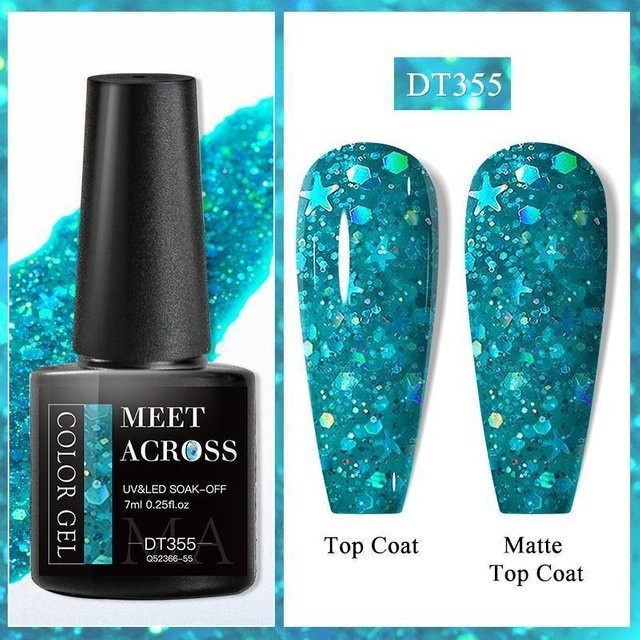 MEET ACROSS Glitzer-Gel-Nagellack, DT355 - Bild 1