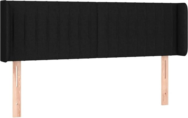 vidaXL LED Kopfteil Schwarz mit USB-Ladeport und integrierter Beleuchtung, Stoff, B/H: 147 x 88 cm, Tiefe: 16 cm - Bild 1