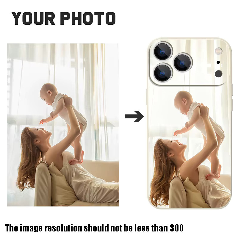 Personalisierte magnetische Foto-Telefonhülle für Apple iPhone 17, 16, 15, 14, 13, 12 Pro Max und Air in Beige oder Weiß mit MagSafe Soft Cover - Bild 3