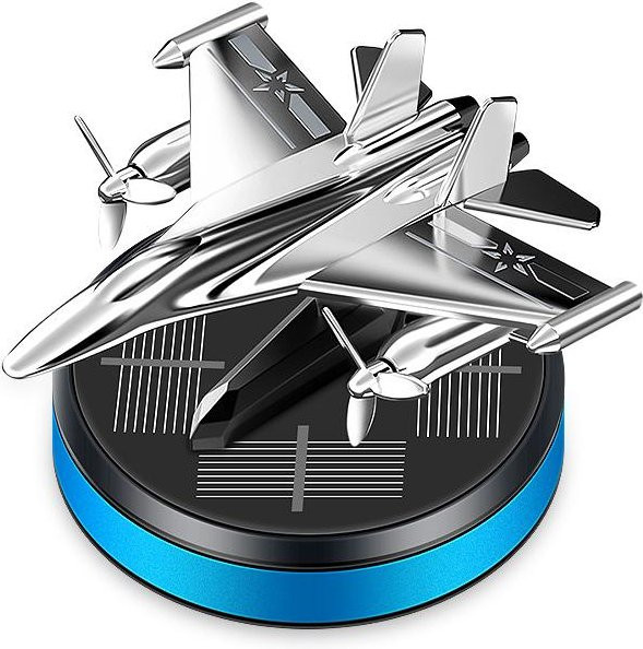 Yiran Toy Rotierendes Flugzeug-Modell aus Metall als Luxus-Dekoration für dein Auto oder dein Zuhause in Schwarz - Bild 1