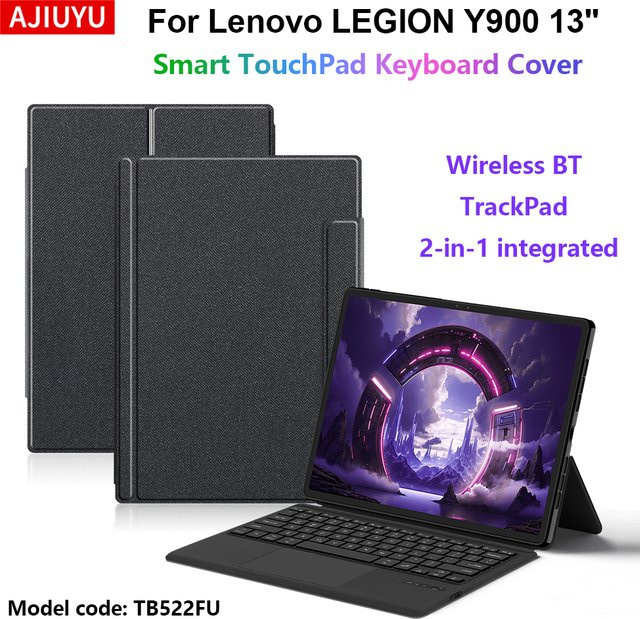 Lenovo Legion Y900 Tastaturhülle mit Trackpad und Ständer, Schwarz, 13 Zoll - Bild 1