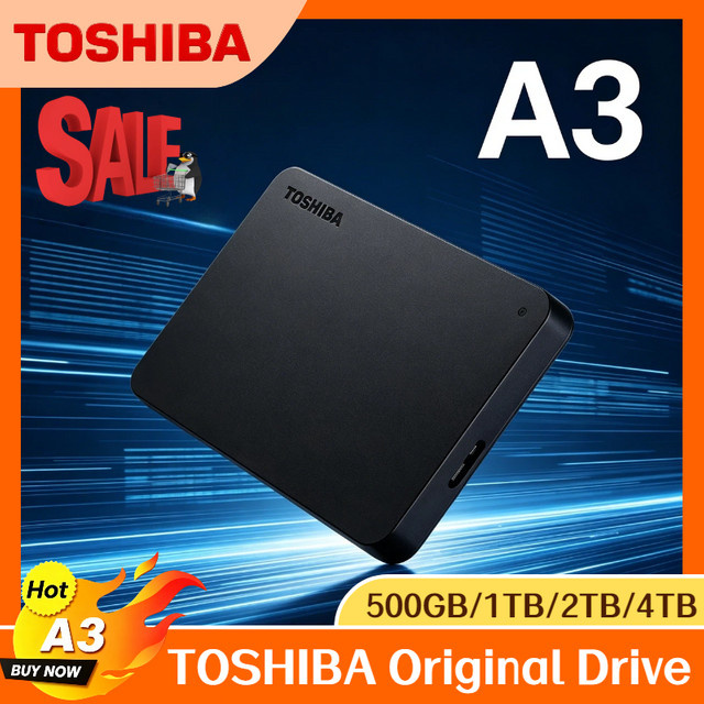 Toshiba Canvio Basics Tragbare Festplatte USB 3.0 in Matt Schwarz - Bild 1