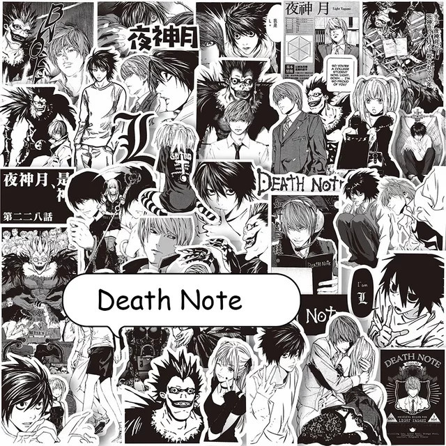 GOGOTU Death Note Aufkleber, Schwarz Weiß, 65-teiliges Set - Bild 1