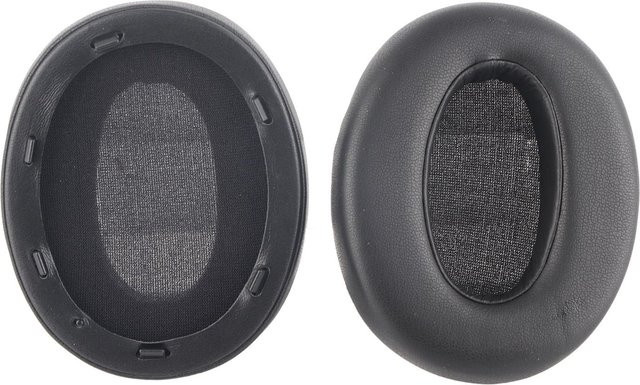 Sony Ersatz-Ohrpolster aus weichem Proteinleder mit Geräuschisolierung und verdichtetem Schaumstoff für WH XB910N, Schwarz - Bild 1