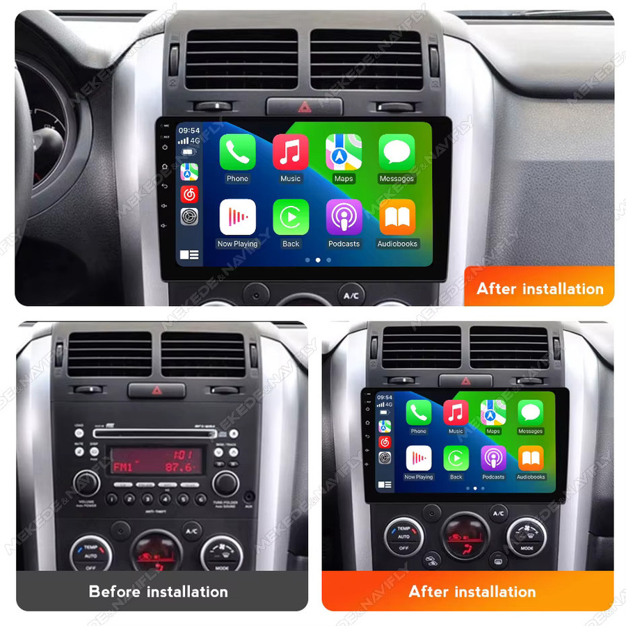 NAVIFANS Android 14 Intelligentes Auto-Audiosystem für Suzuki Grand Vitara 3 (2005-2015) mit Wireless Carplay, Multimedia-Player, Schwarz - Bild 2