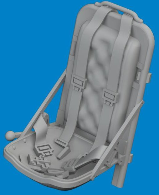 Eduard P-51D Seat w/ integral belts - Print - Bild 1