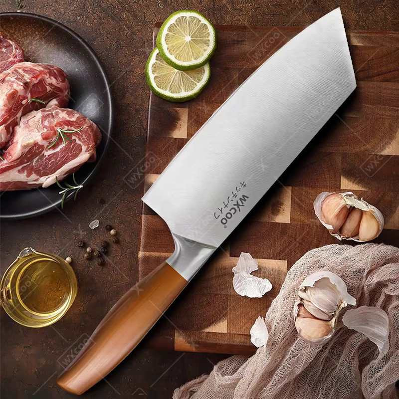 WXCOO Profi-Hackmesser aus Edelstahl in Silber für Fleisch, Gemüse und Obst - Bild 1