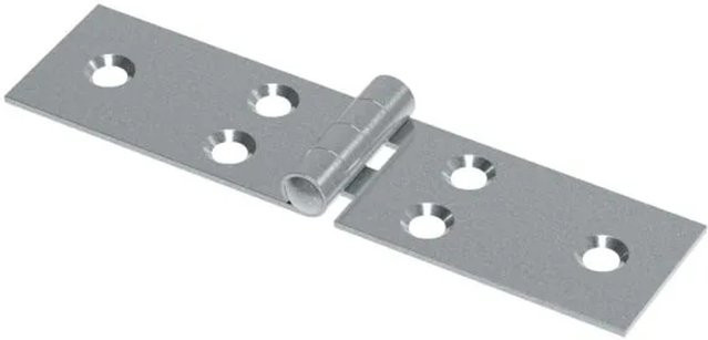 FeNau Scharnier aus verzinktem Stahl mit festem Zapfen, Farbe: Silber, B/H: 25 x 100 mm - Bild 1