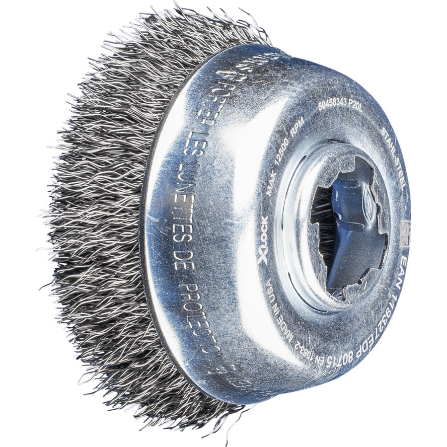 PFERD Topfbürste ungezopft TBU X-Lock Ø75 mm mit Stahl-Draht-Ø 0,30 mm in Silber - Bild 2
