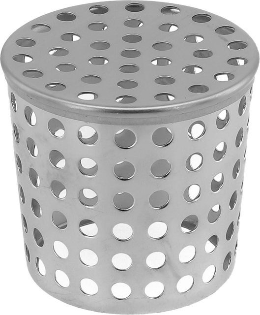 Laubfangkorb Abflussablauf aus Edelstahl in Silber für Dachrinnen-Schutz 50-63mm - Bild 1