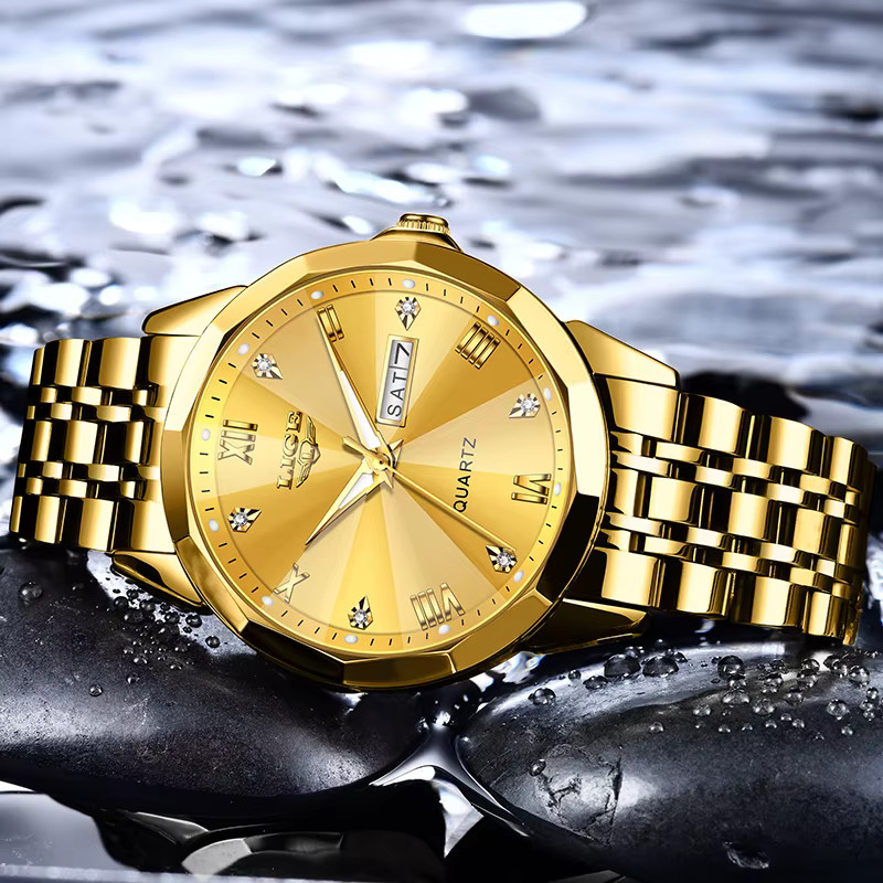 Lige Chronograph, Quarz, Edelstahl, Gold, Silber, Damen - Bild 2