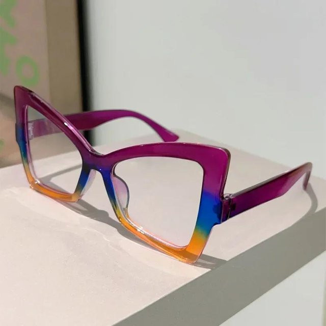 Yiran Sonnenbrille Schmetterling, Vollrand, Kunststoff, Damen, grau, mehrfarbig - Bild 1