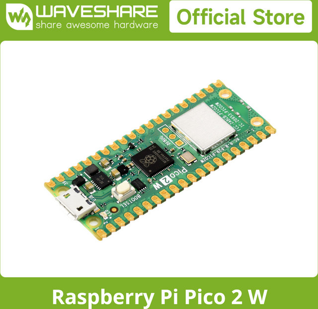 Raspberry Pi Pico 2 W Mikrocontroller-Board mit RP2350-Chip, WIFI und Bluetooth 5.2 in Grün - Bild 1