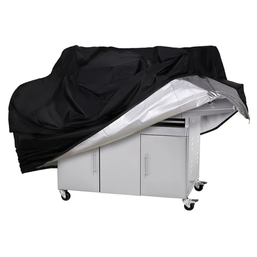 Wasserdichte Grillabdeckung aus schwarzem Oxford-Polyester mit UV-Schutz für den Außenbereich, B/T/H: 145 x 117 x 61 cm - Bild 3