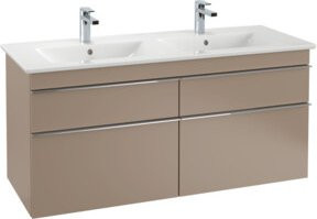 V&B Waschtischunterschrank Venticello in Volcano Black, B/T/H: 125,3 x 50,2 x 50,2 cm - Bild 1