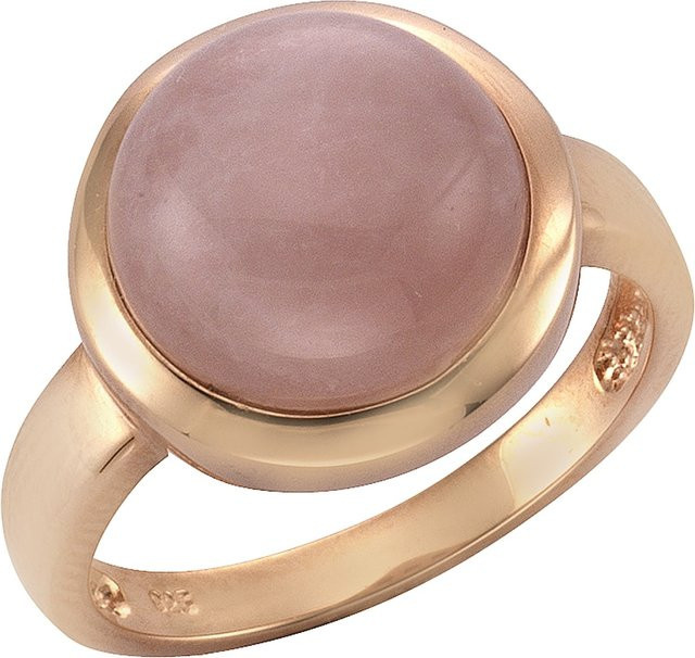 Zeeme Gemstones Ring 925 Silber, rosé-vergoldet, Rosenquarz, Damen - Bild 1