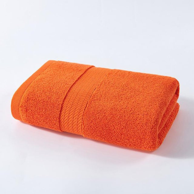 Saugfähiges Baumwoll-Handtuch für Erwachsene von Yiran Furniture, Farbe: Orange, B x L: 50 x 100 cm - Bild 1