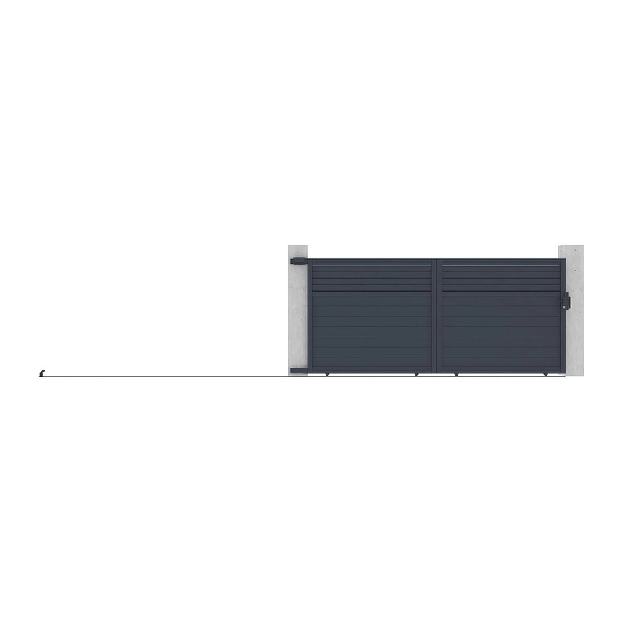Vente-unique Schiebetor Viazo aus Aluminium in Anthrazitgrau, Breite: 390 cm - Bild 2