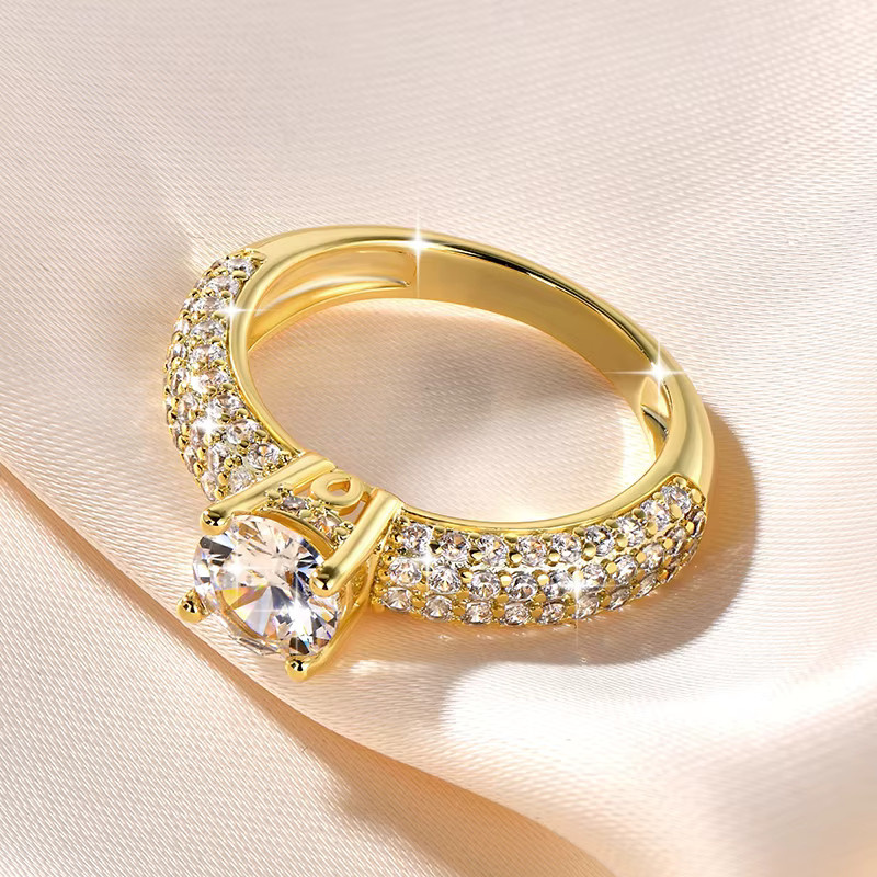 Anziw Moissanit-Ring, 14k Goldfilled, Damen, Verlobung - Bild 2