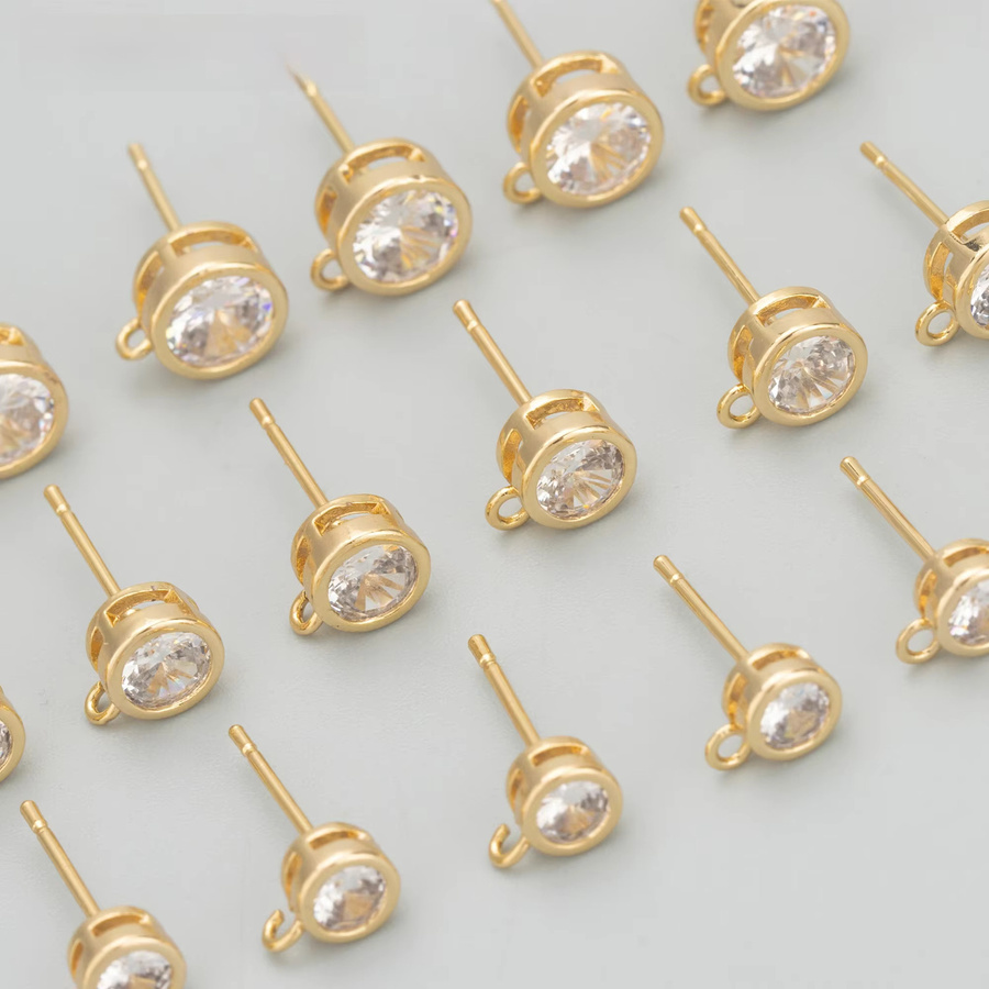 GUFEATHER Charms, 750 Gold rhodiniert, Kupfer, Zirkonia, Unisex - Bild 1