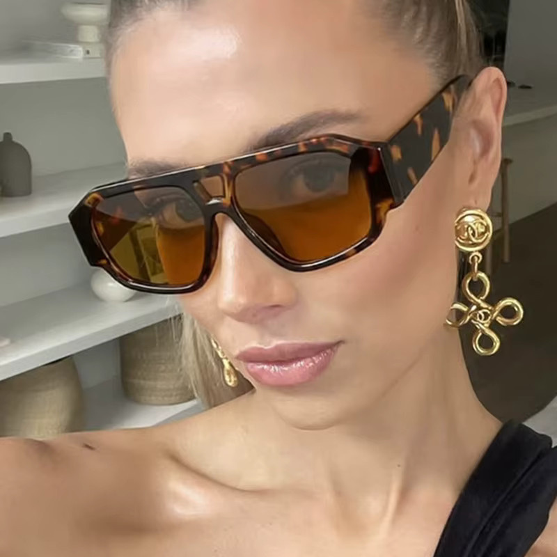 JNPCXI Sonnenbrille Polygon-Quadrat, Vollrand, Kunststoff, Unisex, grün - Bild 2