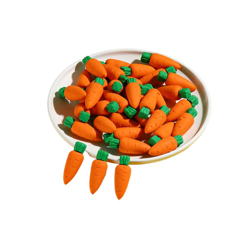Niedlicher Karotten Radiergummi in 3D-Design für Kinder und Büro, Orange - Bild 4