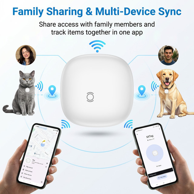 OTAG Android Smart Item Tracker von HENNCER, Google-zertifiziert, IP67 wasserdicht, kompatibel mit Find My Device, Schwarz - Bild 1
