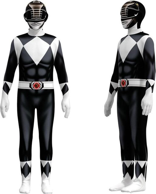 TinyJoy Power Rangers Kostüm, Jumpsuit und Charaktermaske, Schwarz - Bild 1