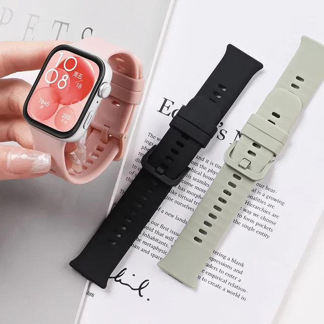 Uhrenarmband Silikon, Weiß, Unisex - Bild 1