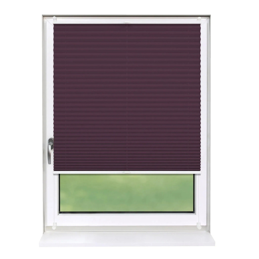 Deco-Raum Plissee Basic Klemmfix blickdicht Violett B/H: 95 x 210 cm - Bild 2