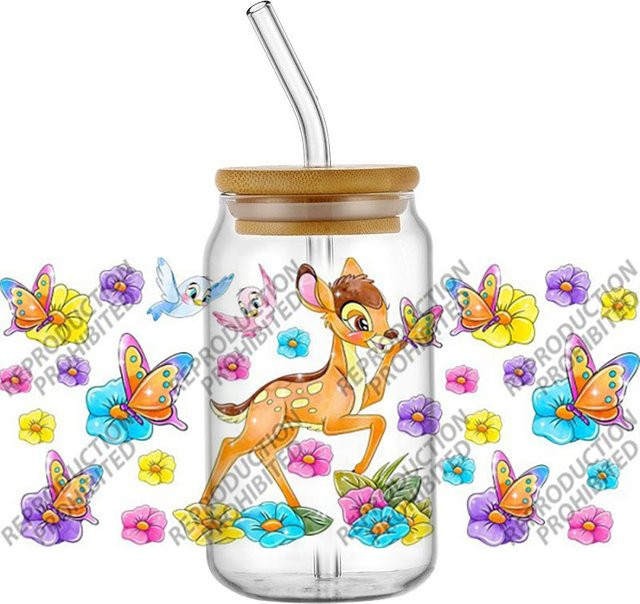 Funko Bambi UV DTF 3D Transfer-Aufkleber für Gläser und Becher, Multicolor, 16oz - Bild 1