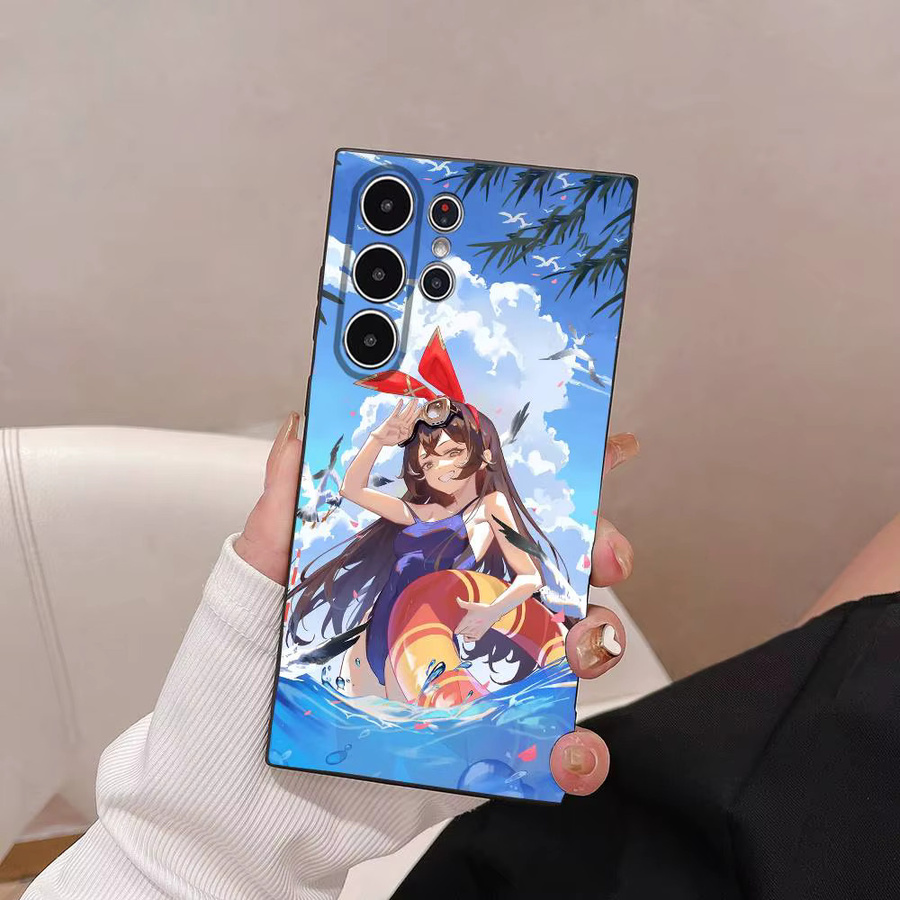 Amber Genshin Impact Handyhülle für Samsung Galaxy S25 S24 S23 S22 S21 S20 Plus 5G, Frosted Non-Slip Full Soft Cover, Multicolour - Bild 2