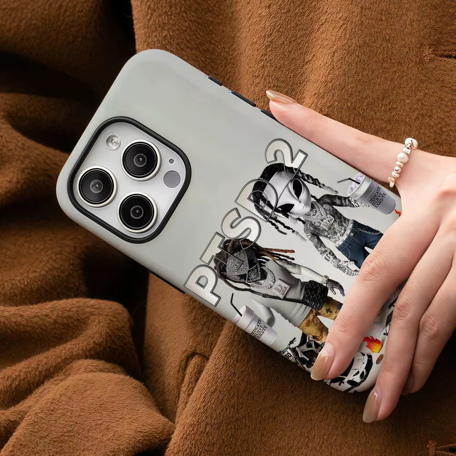 D-D-Block Europa PTSD 222 Handyhülle für iPhone 12 bis iPhone 17 Pro Max Plus, glänzende HD-Doppelschicht-Flüssighartschale, Weiß - Bild 5