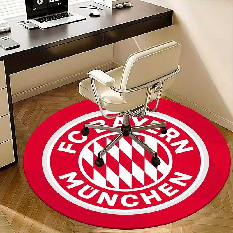 Runder Teppich FC Bayern München Fußball Trikot Design von Yun Heng Three, Farbe Rot, Durchmesser: 80 cm, Maschinenwaschbar und Rutschfest - Bild 6