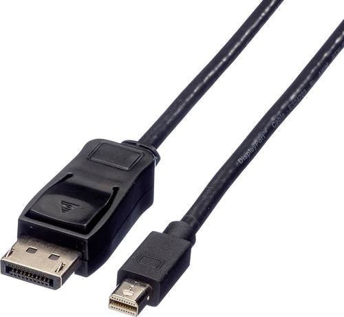 Value Mini-DisplayPort auf DisplayPort Adapterkabel, Schwarz, Länge: 3,00 m, geschirmt - Bild 1