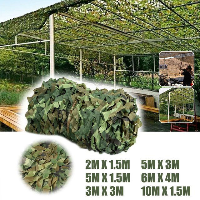 Camo Netting Camouflage Netz in Grün aus Polyester als Schattennetz und Abdeckung für Camping, Jagd und Party-Dekoration - Bild 1